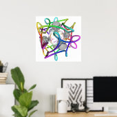 Poster RGBCube - Blanc (Bureau à domicile)