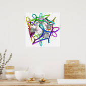 Poster RGBCube - Blanc (Cuisine)