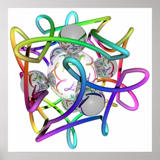 Poster RGBCube - Blanc (Devant)