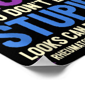 Poster Rheumatoid Arthritis Awareness Quote I Don't Look (Coin)