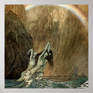 Poster Rhinemaiden du "Ring" de Wagner par Arthur Rackham