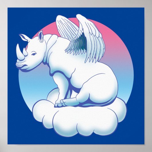 Poster Rhino Angel - Sensibilisation à la conservation de (Devant)