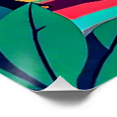 Poster Rhino dans le feuillage (Coin)