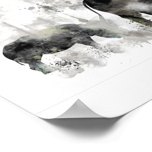 POSTER RHINO ET BÉBÉ (Coin)