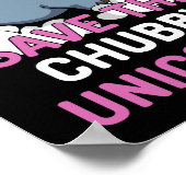 Poster Rhino Sauvez Le Chubby Unicorns Magique Arc En Cie (Coin)