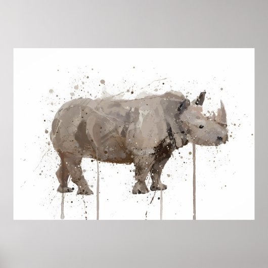 Poster Rhinocéros (Devant)