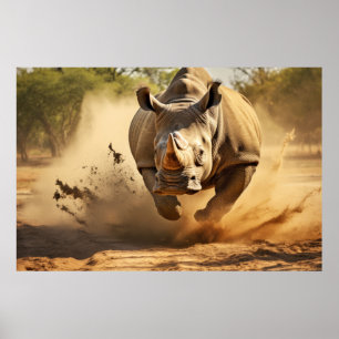 Poster Rhinoceros Animal Nature Majestic Wild