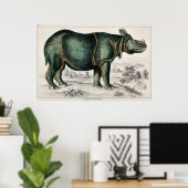 Poster Rhinoceros par Oliver Goldsmith (Bureau à domicile)