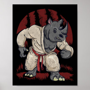 Poster Rhinoceros Rhino Artiste Arts Mixed martial art Ka