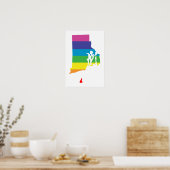 Poster rhode island arc-en-ciel (Cuisine)