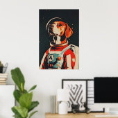 Poster Rhodesian Ridgeback Astronaut Poster, Rhodesian (Bureau à domicile)