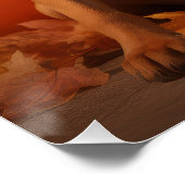 Poster Rhodesian Ridgeback Chiot Automne Citrouille délic (Coin)