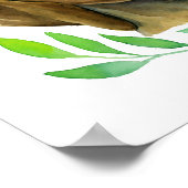 Poster Rhodesian Ridgeback Dog avec l'aquarelle Wreath (Coin)