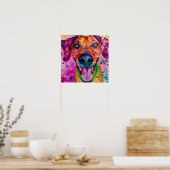 Poster Rhodesian Ridgeback Dog Portrait Art (Cuisine)