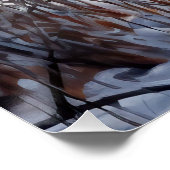 Poster Rhodesian Ridgeback Laisser Neige Noël (Coin)