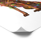 Poster Rhodesian Ridgeback Noël Lumières Noël Chien de No (Coin)