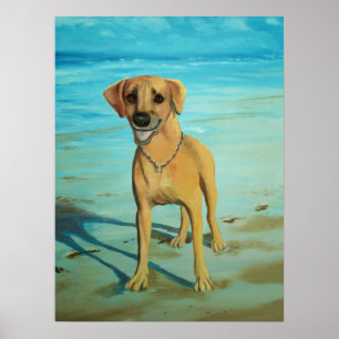 Poster Rhodesian Ridgeback "Tony" sourit