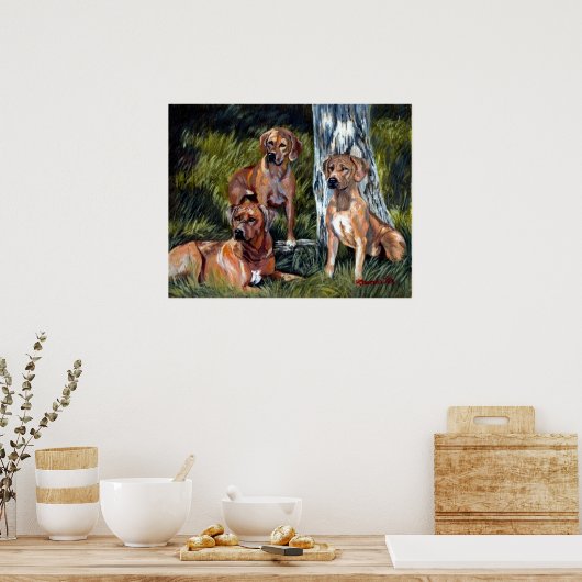Poster Rhodesian Ridgebacks Portrait de chien (Cuisine)
