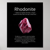 Poster Rhodonite Crystal Stone Signifie (Devant)