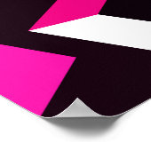 Poster Rhombus rose foncé : Décor Abstrait rayonnant (Coin)