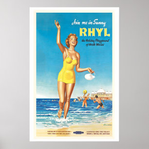 Poster Rhyl Le Parc de Vacances du Nord du Pays de Galles