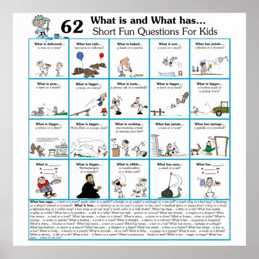 Poster Rhyming What is & What has 62 (Devant)