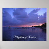 Poster Rhythm of Belize Sunset on the Dock Print (Devant)