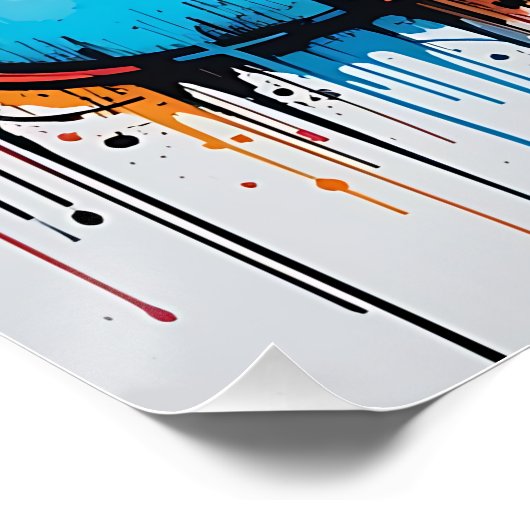 Poster Rhythmic Beats: Musical Graffiti Art (Coin)