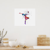 Poster Rhythmic gymnastics in watercolor (Cuisine)