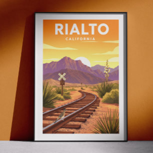 Poster Rialto Californie vintage