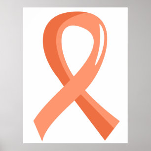 Poster Ribbon de la pêche du cancer de l'estomac 3