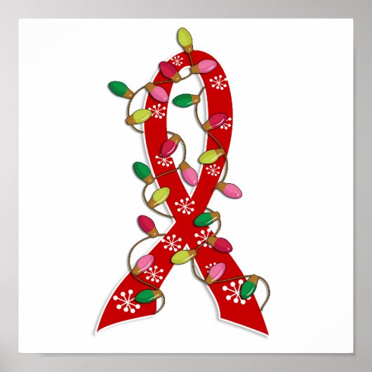 Poster Ribbon de Noël SIDA (Devant)