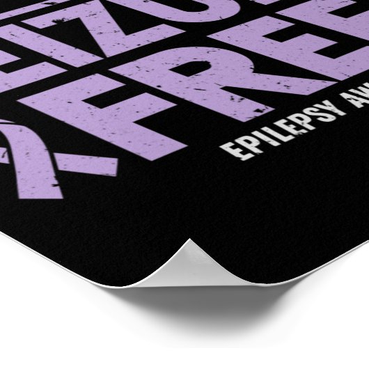 Poster Ribbon de sensibilisation à l'épilepsie 2 ans Sais (Coin)