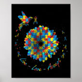 Poster Ribbon Fleur Oiseau Puzzle Amour En Vie Accepter A (Devant)