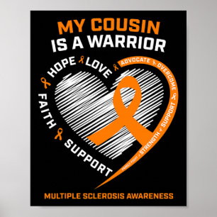 Poster Ribbon Ms Warrior Cousin Multiple Sclerosis Award