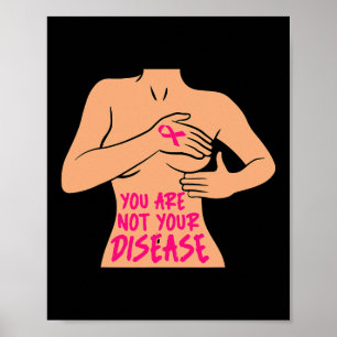 Poster Ribbon rose Cancer du sein guerrier de sensibilisa
