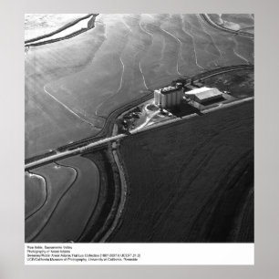 Poster Rice Fields, vallée de Sacramento, par Ansel Adams