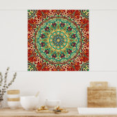 Poster Rich Reds Mandala (Cuisine)