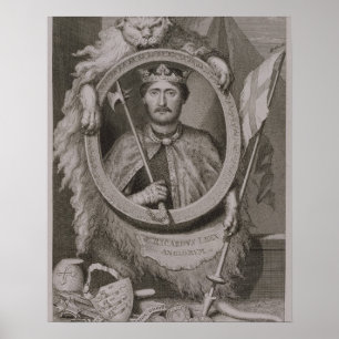 Poster Richard I'Coeur de Lion (1157-99) Roi d'Angleterre