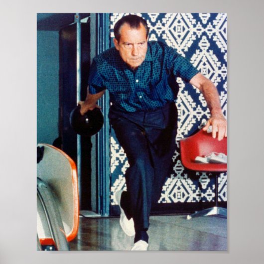 Poster Richard Nixon Bowling (Devant)