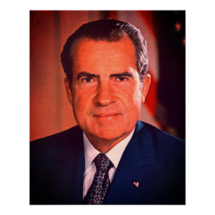 Poster Richard Nixon, politicien américain, président amé