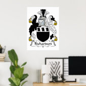Poster Richardson Family Crest (Bureau à domicile)