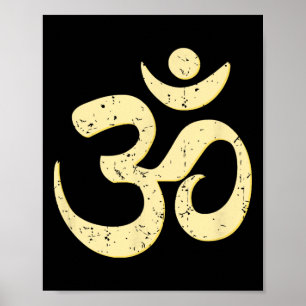 Poster Riche Sphère Om Omkar Aum Symbole Spirituel Yoga M
