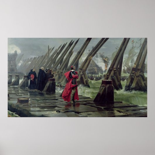 Poster Richelieu sur la digue de La Rochelle, 1881 (Devant)