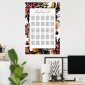 Poster Richesse du Mariage floral du printemps (Bureau à domicile)