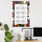 Poster Richesse du printemps Nom de famille Carte de sièg (Bureau à domicile)