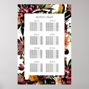 Poster Richesse du printemps Nom de famille Carte de sièg