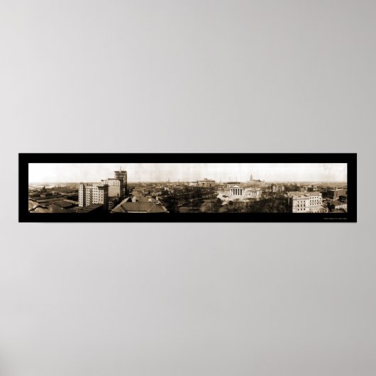 Poster Richmond, VA Skyline Photo 1912 (Devant)
