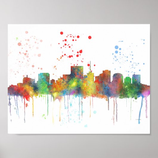 POSTER RICHMOND VIRGINIA SKYLINE (Devant)