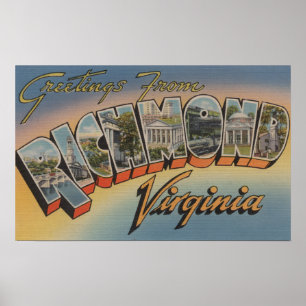 Poster Richmond, Virginie - Grandes lettres Scènes 4